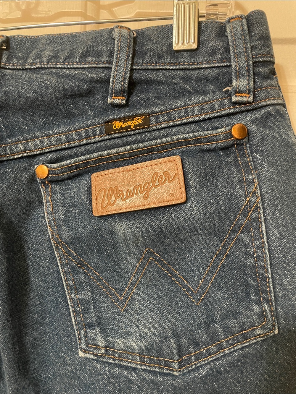 Wrangler Jeans Men’s 32X31 Cowboy Cut Western Dark Blue Denim 13MWZ